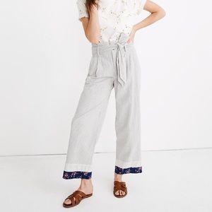 Madewell New Denim Patchwork Paperbag Pants